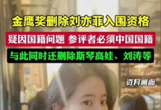 惊爆！金鹰奖删除刘亦菲 斯琴高娃 刘涛等入围资格，网友：干得漂亮