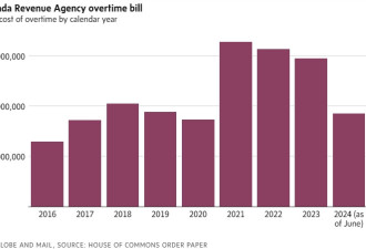 惊呆！加拿大公务员一年领加班费24万元！CRA也被点名！