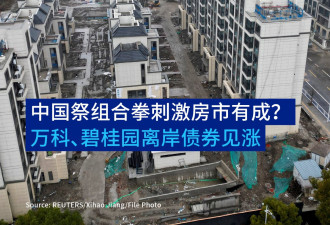 组合拳刺激房市有成？万科、碧桂园离岸债券见涨