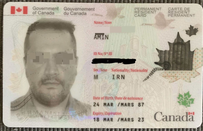 A year after his conviction, Amin Yousefijam asked for a new permanent resident card as Ameen Cohen.