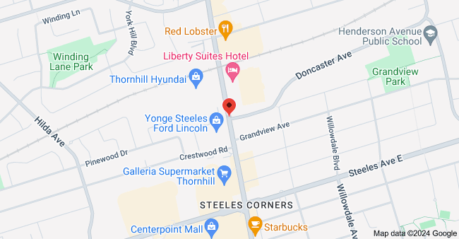 Map of Yonge St & Meadowview Ave, Vaughan, ON L3T 2A8