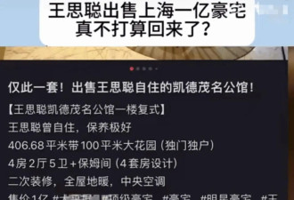 王思聪开始卖车卖房！这次真的是要凉凉了？