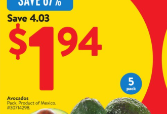 冲!多伦多超市折扣:牛腩$4.99/lb!牛油果$1.94/袋!8折买礼品卡