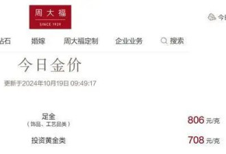 金饰价格突破800元/克大关！金价还会涨吗？