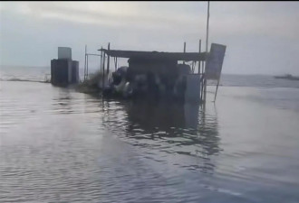 环渤海多地海水倒灌，居民：几十年没见过