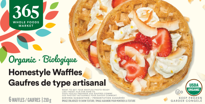 365 Whole Foods Market - Organic Homestyle Waffles- 210 g - front