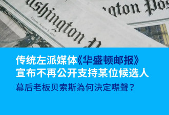 华盛顿邮报不再为总统候选人背书 怕特朗普报复？