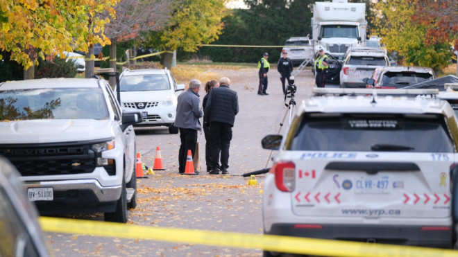 The Special Investigations Unit is on the scene of a police-involved shooting in Aurora. (Simon Sheehan/ CP24)