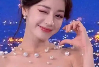 迪丽热巴穿抹胸珍珠高定裙！她肤白貌美异域风情性感撩人