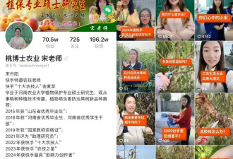 辞职去种桃的农学硕士：在镜头前，她有70万学员