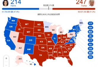 其他几个关键州最新计票情况