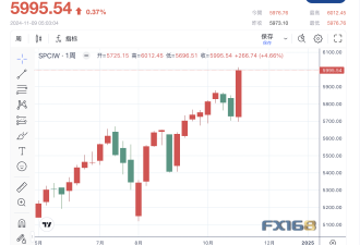 势不可挡：道指一度突破44000点 标普触及6000点