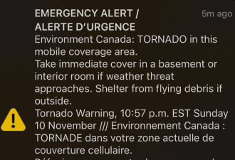 罕见11月龙卷风登陆，破坏力骇人！大多伦多居民收到警告
