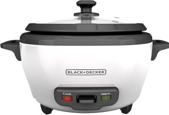 BLACK+DECKER 二合一电饭锅和蒸锅 - 6 杯容量