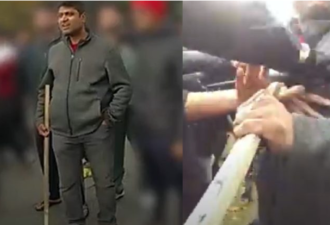 视频公开！大多区印度寺庙冲突：抗议者手持棍棒武器 和警方争抢