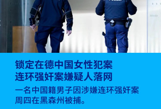 锁定在德中国女性犯案 连环强奸案嫌疑人落网