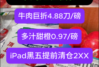 11月15日多伦多超市实拍！黑五打响iPad清仓2XX 空气炸锅史低价