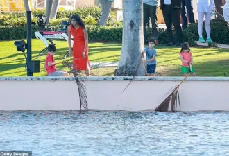 万斯携妻儿欢聚海湖庄园，特勤局机器狗悄然守护