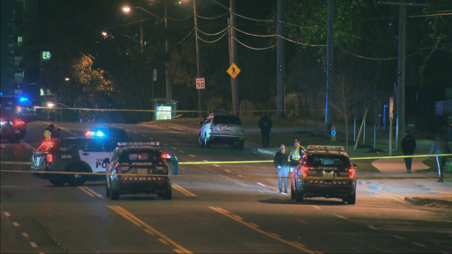 Police are on the scene of a fatal collision in Scarborough on Saturday, Nov. 16, 2024. (CTV News Toronto)