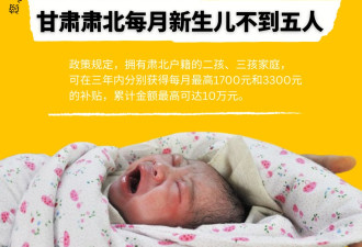 "真金白银"奖励生育 甘肃肃北每月新生儿不到五人
