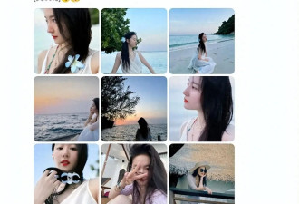 37岁刘亦菲近照曝光，夏日海滩慵懒畅玩，美腿太吸引眼球