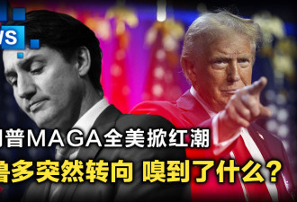 免税发钱认错 杜鲁多嗅到了什么？特朗普MAGA红潮蔓延加拿大