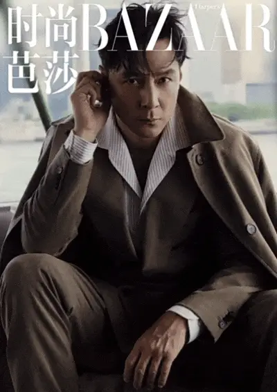 吴彦祖《时尚芭莎》闭年刊大片，男人五十岁月历练潇洒从容