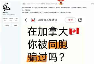 在加拿大，只有华人爱坑华人？