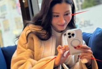 李嘉欣在伦敦餐厅吃下午茶，54岁像34岁