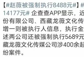 赵薇被强制执行，近况沧桑颓废，细挖她的资产，早已穷途末路？