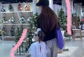 郭碧婷独自带娃逛街，4岁女儿身高抢镜