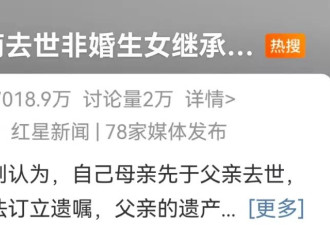 富商去世，非婚生女继承80%？婚生女无法接受
