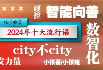 2024年十大流行语公布：“松弛感”、“city不city”上榜