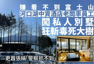 中资酒店老板嫌看不到富士山 砍邻居树+下毒…已逃亡