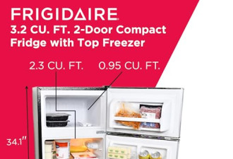 6.6 折, Frigidaire EFR341，3.2 立方英尺 2 门冰箱和冰柜