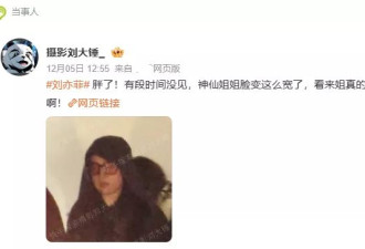 刘亦菲又“胖”上热搜！网友：把身材和仪态管理一下？