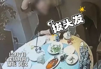 湖北男为吃霸王餐伸手入底裤用力拔毛 被CCTV拍下 网民：痛死