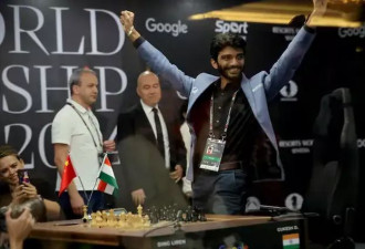 印度少年击败中国对手成为最年轻的国际象棋世界冠军