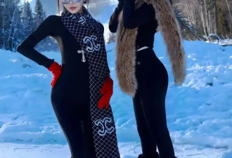李小璐离婚后越来越放飞！穿瑜伽服在雪地秀身材，闺蜜比她还抢眼