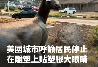 俄勒冈要求市民停止在雕塑上粘贴"塑料大眼睛"