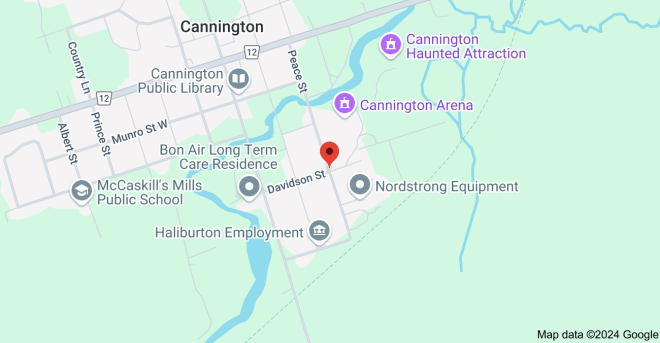 Map of Davidson St & Peace St, Cannington, ON L0E 1E0