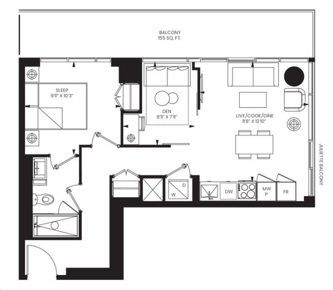 55C Condos Suite 1812