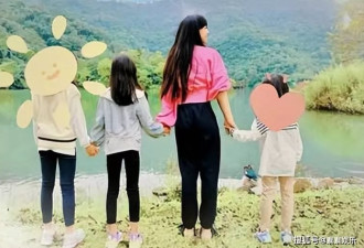 李靓蕾晒圣诞树全家福，3个孩子和妈妈出镜