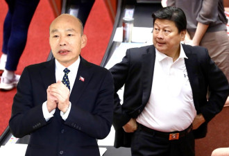 韩国瑜如同灰头土脸的美国议长强生
