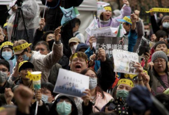 台湾“蓝白合”闯关获胜 民众抗议修法附和中国