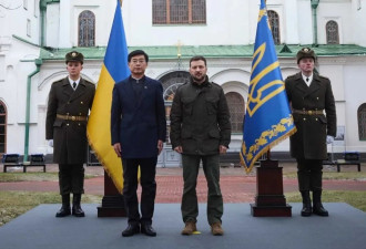 新任中国驻乌克兰大使马升琨向泽连斯基递交国书