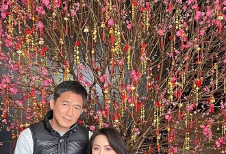 刘嘉玲带宠物狗迎接圣诞，千万名画挂在屋内