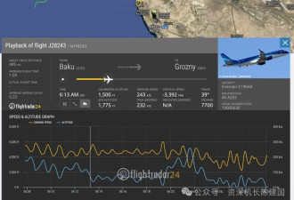 一架阿塞拜疆航空E190坠毁,航空博主解析可能原因