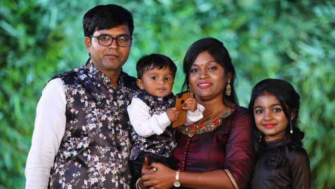 Jagdish Baldevbhai Patel (left to right), son Dharmik Jagdishkumar Patel, wife and mother Vaishaliben Jagdishkumar Patel and daughter Vihangi Jagdishkumar Patel are shown in a handout photo. Officials in Ottawa say they have confirmed the identities of four Indian nationals whose bodies were found frozen in Manitoba near the Canada-U.S. border last week. THE CANADIAN PRESS/HO-Amritbhai Vakil **MANDATORY CREDIT** 