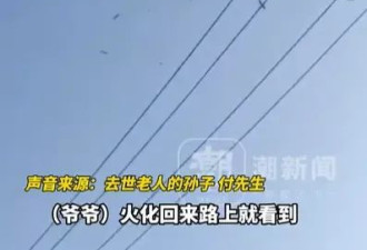 88岁老人去世骨灰接回家时 飞来一群仙鹤盘旋不去